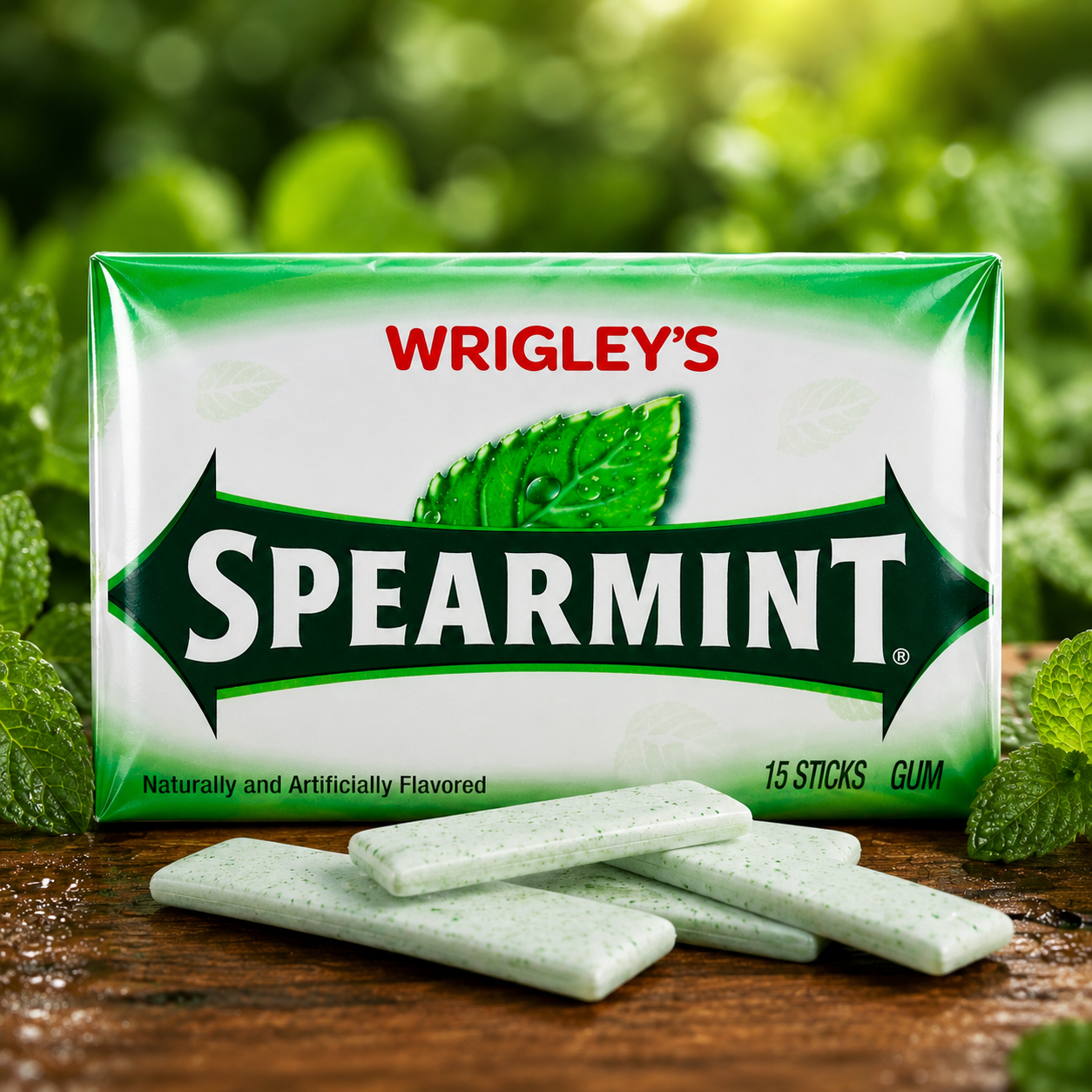 Wrigley's Spearmint Kaugummi à 15 Streifen
