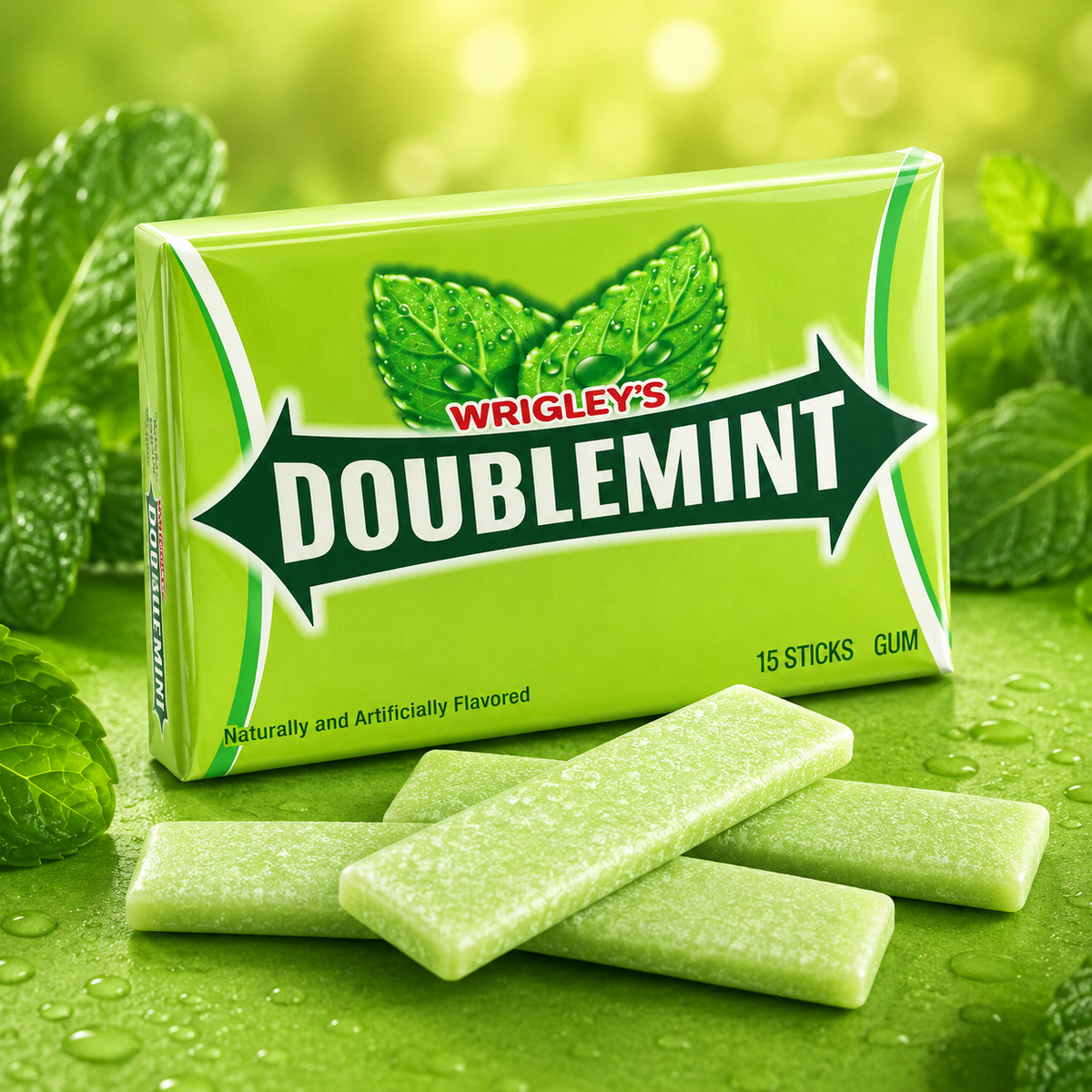 Wrigley's Doublemint Kaugummi à 15 Streifen