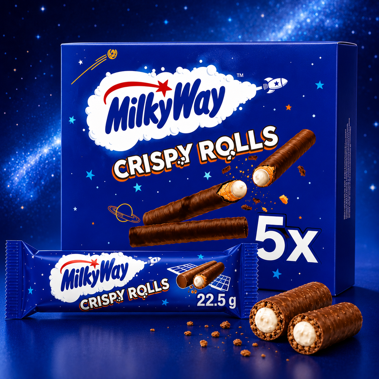 Milky Way Crispy Roll 5er-Pack (5 x 2 Röllchen)