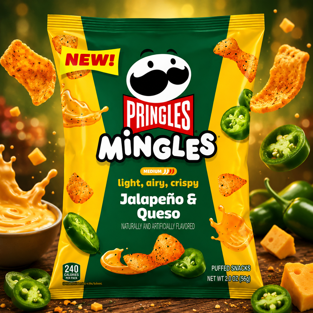 Pringles Mingles Jalapeño & Queso 57g