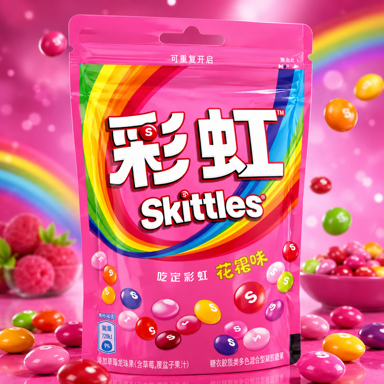 Skittles China Rosa 40g