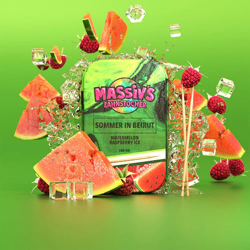 Massiv's Zahnstocher - Metalldose (Watermelon Raspberry ICE)